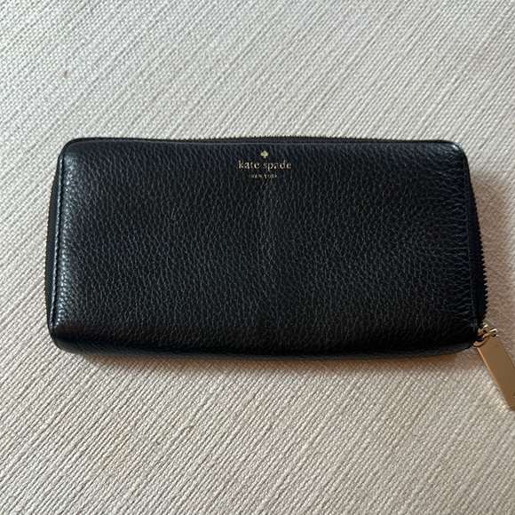 Kate Spade Black Leather Wallet - Picture 1 of 4